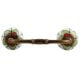 Green Clove Flower Ceramic Bridge Handle